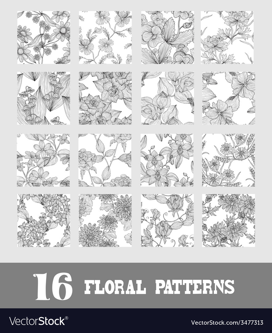 Seamless patterns set