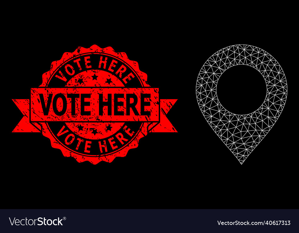 Triangulated network mesh map mark image vector image Triangulated network mesh map mark image