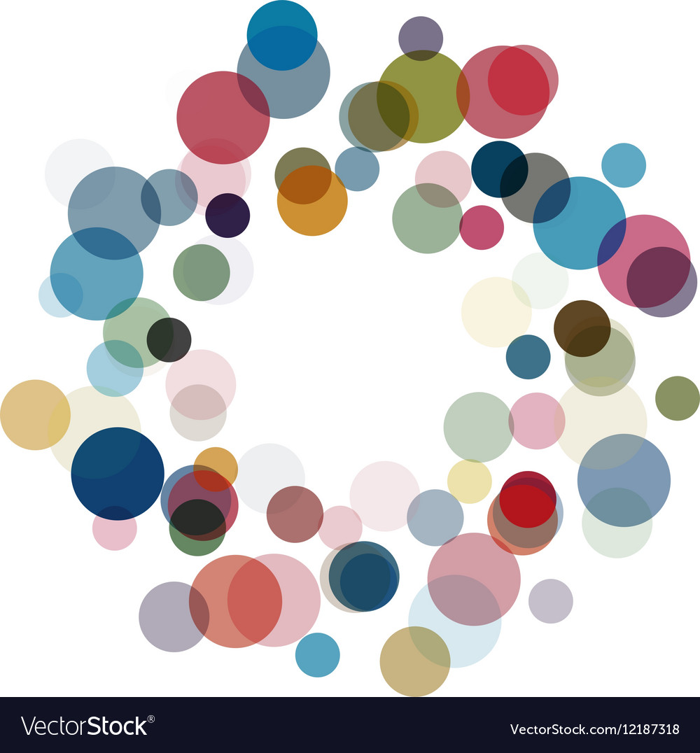 Abstract circle logotype set unusual dotted round
