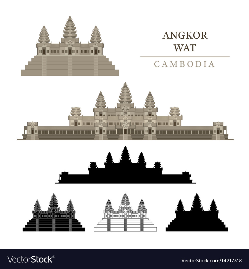 Cambodian Temple Vector