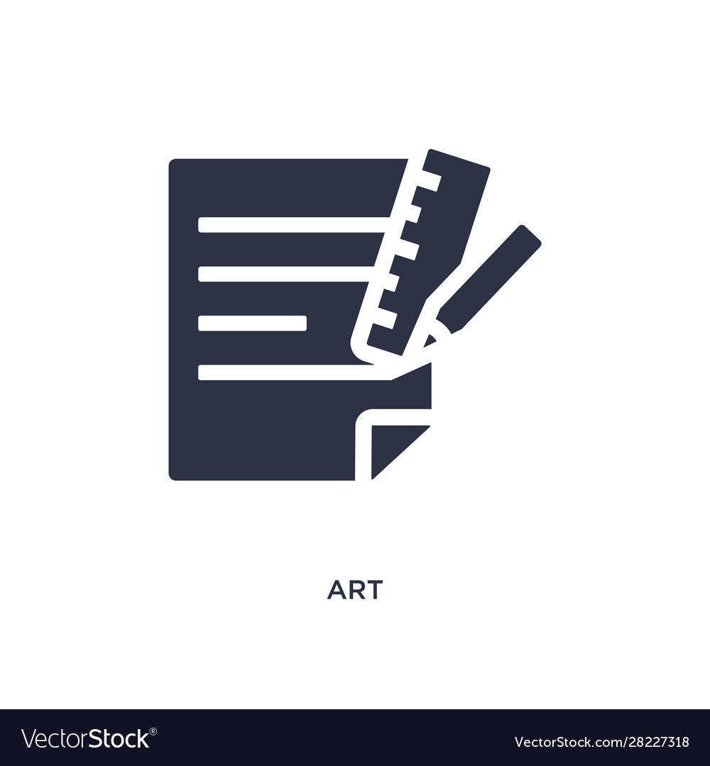 Art icon on white background simple element from