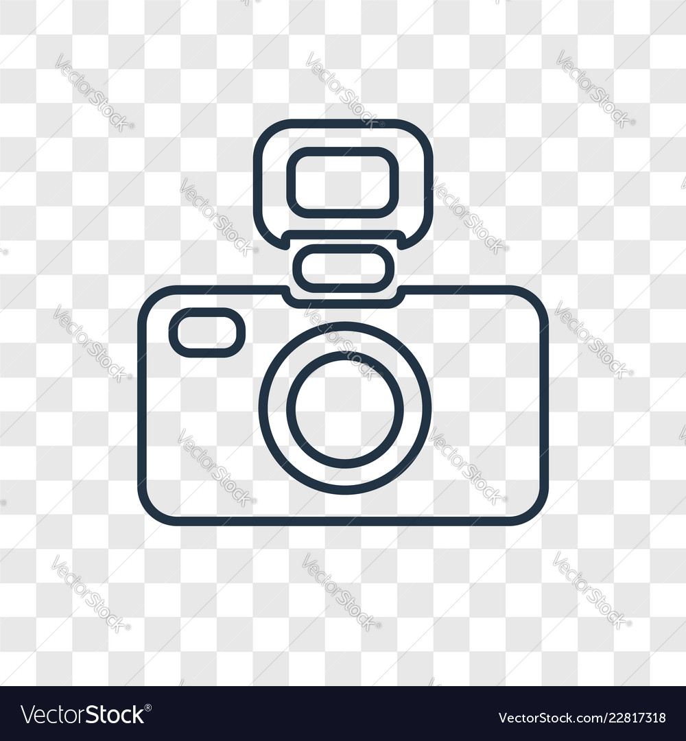 Camera concept linear icon isolated