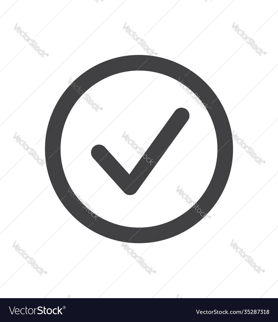Check mark icons flat for web and mobile