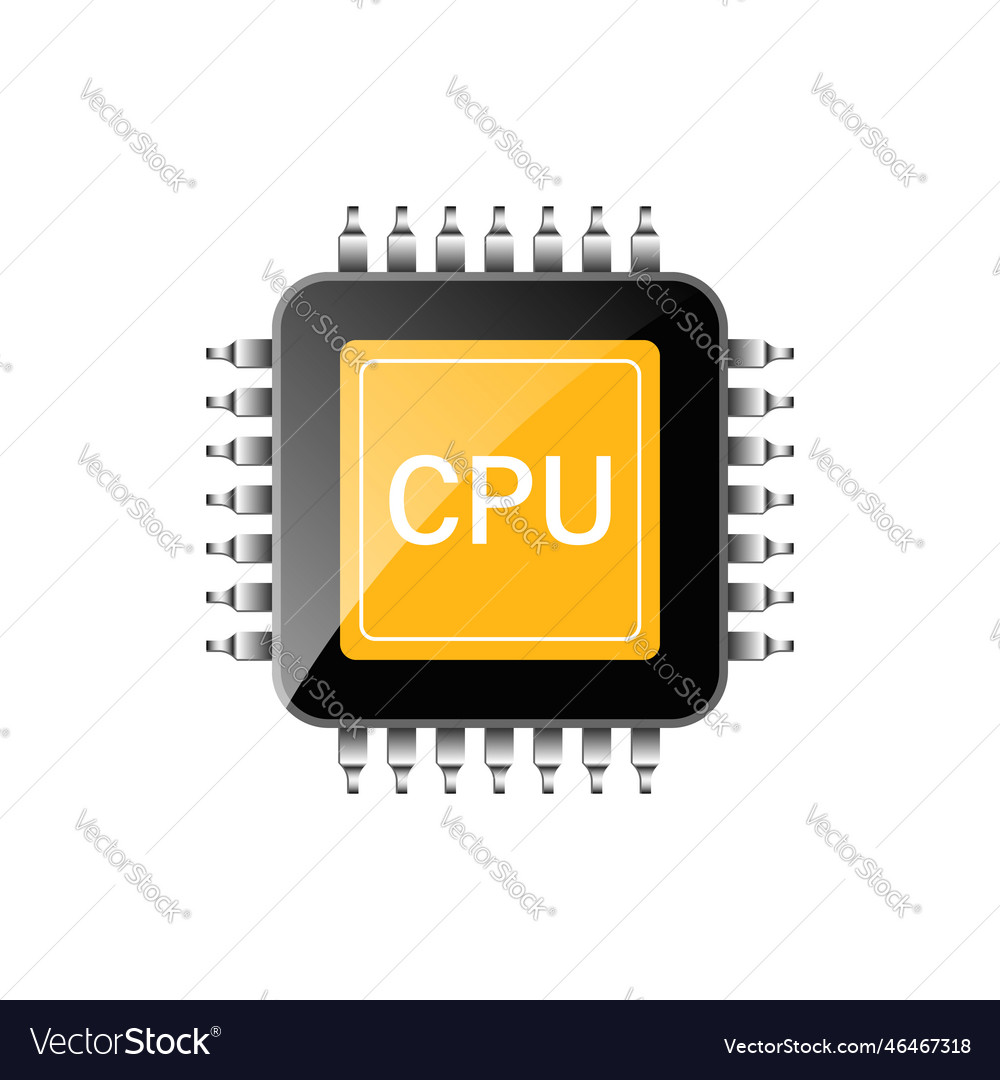 Cpu for computer and smartphone icon in flat vector image Cpu for computer and smartphone icon in flat