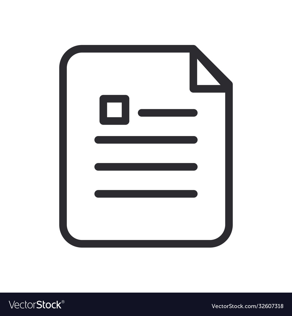 Document paper line style icon design