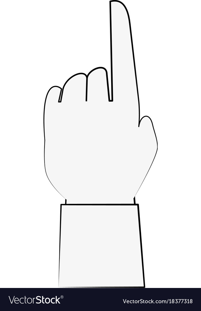 Hand with index finger up icon image