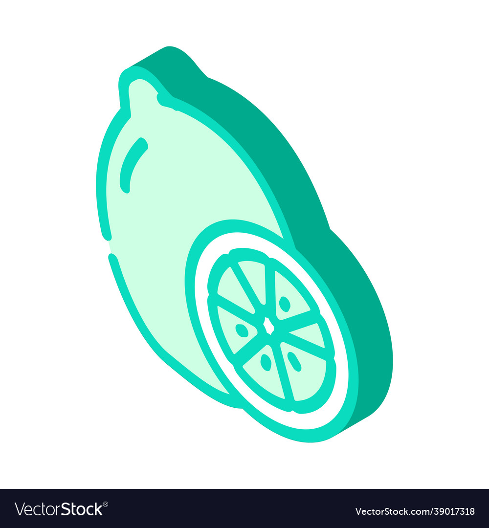 Lime fruit isometric icon