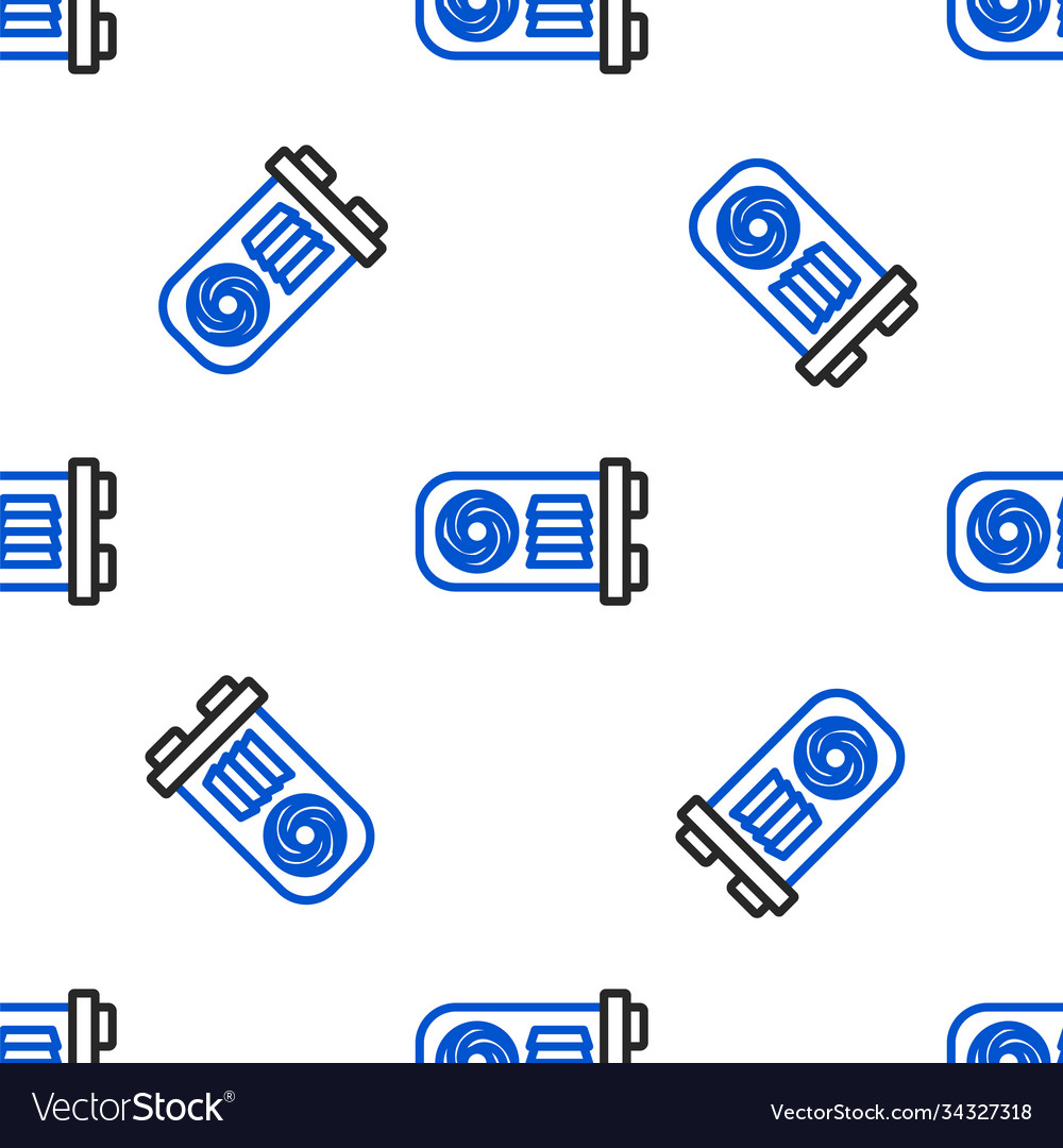 Line mining farm icon isolated seamless pattern