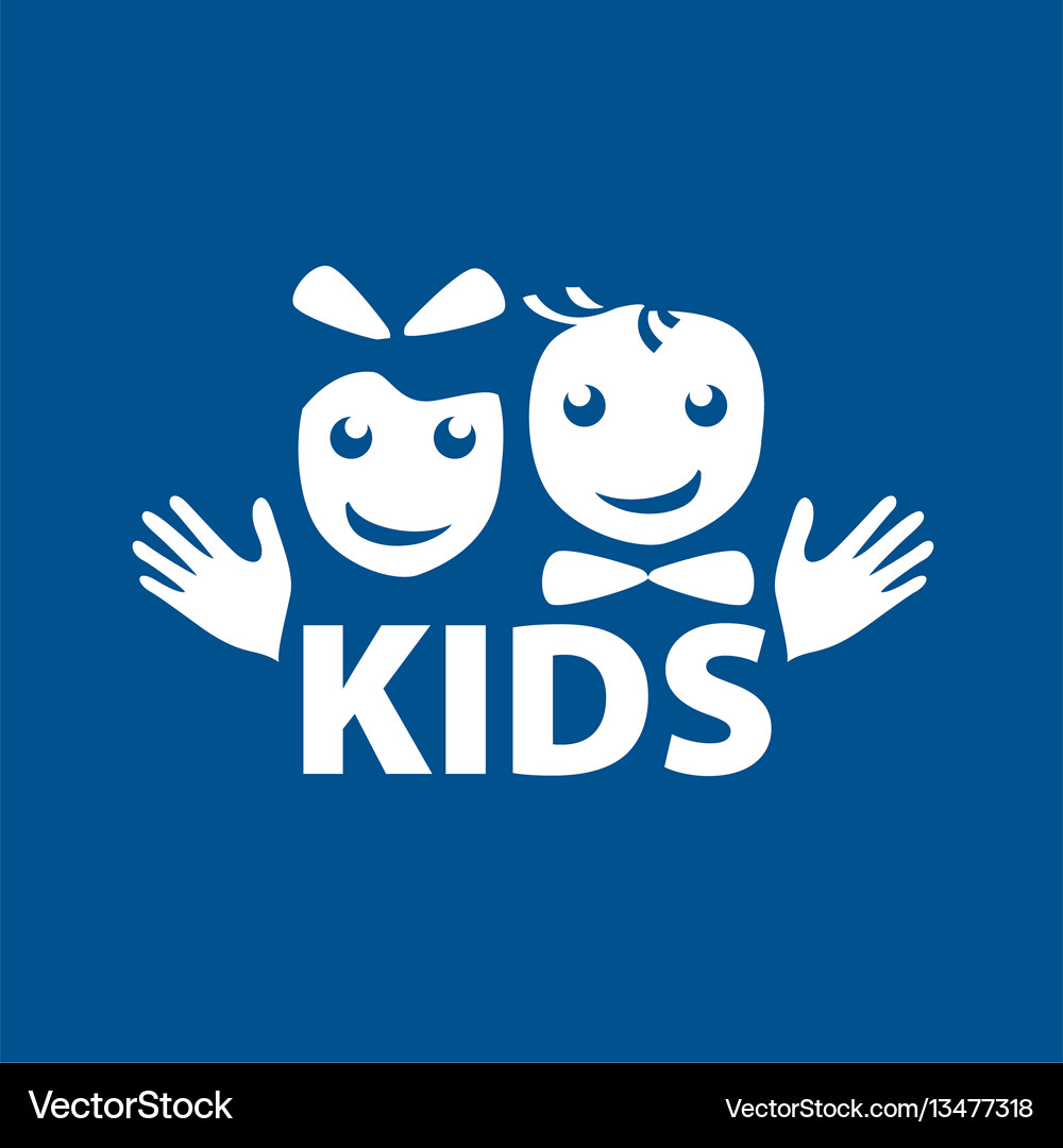 Logo kids Royalty Free Vector Image - VectorStock