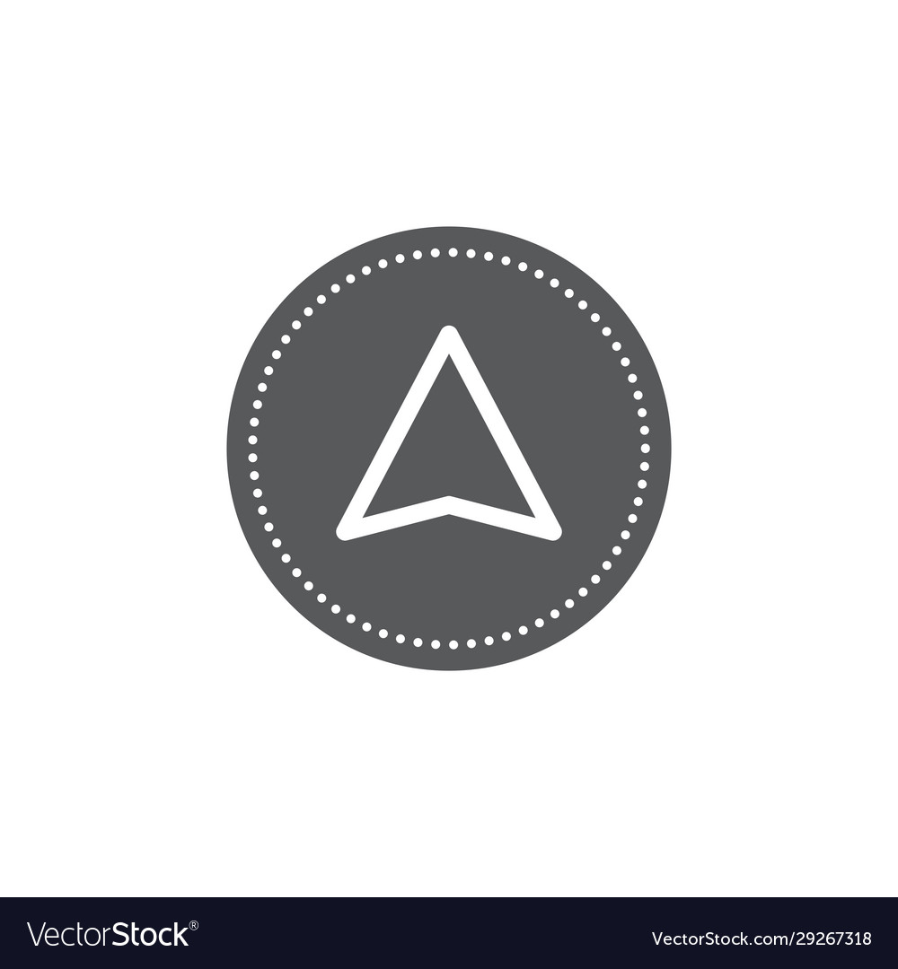 Navigation cursor icon symbol isolated on white