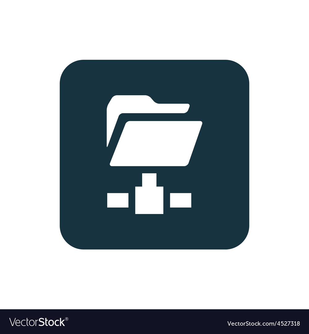 Net folder icon rounded squares button