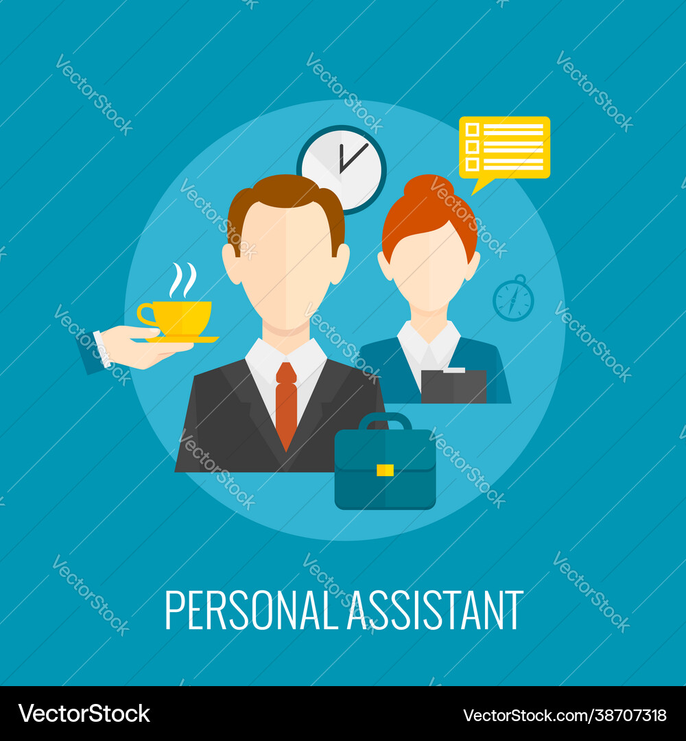Personal assistant icon Royalty Free Vector Image