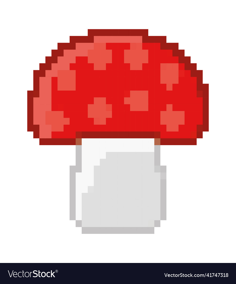 Pixelated mushroom design Royalty Free Vector Image