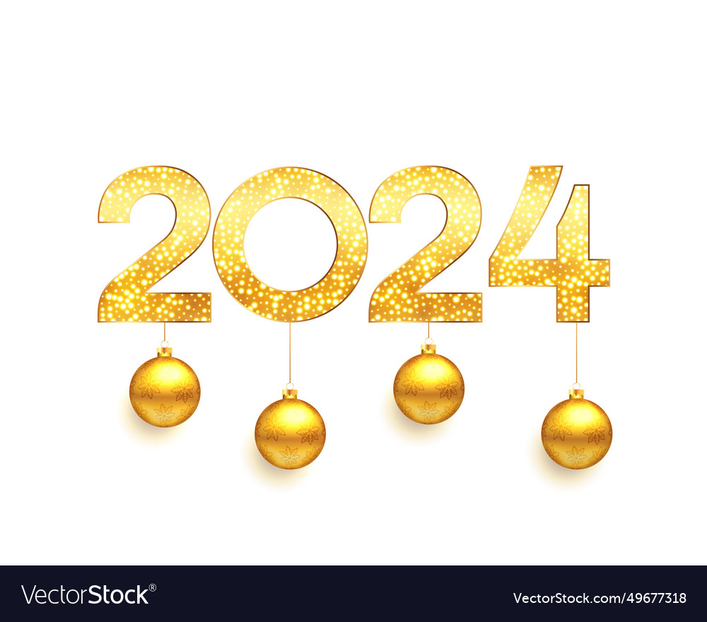 Realistic 2024 new year eve background Royalty Free Vector