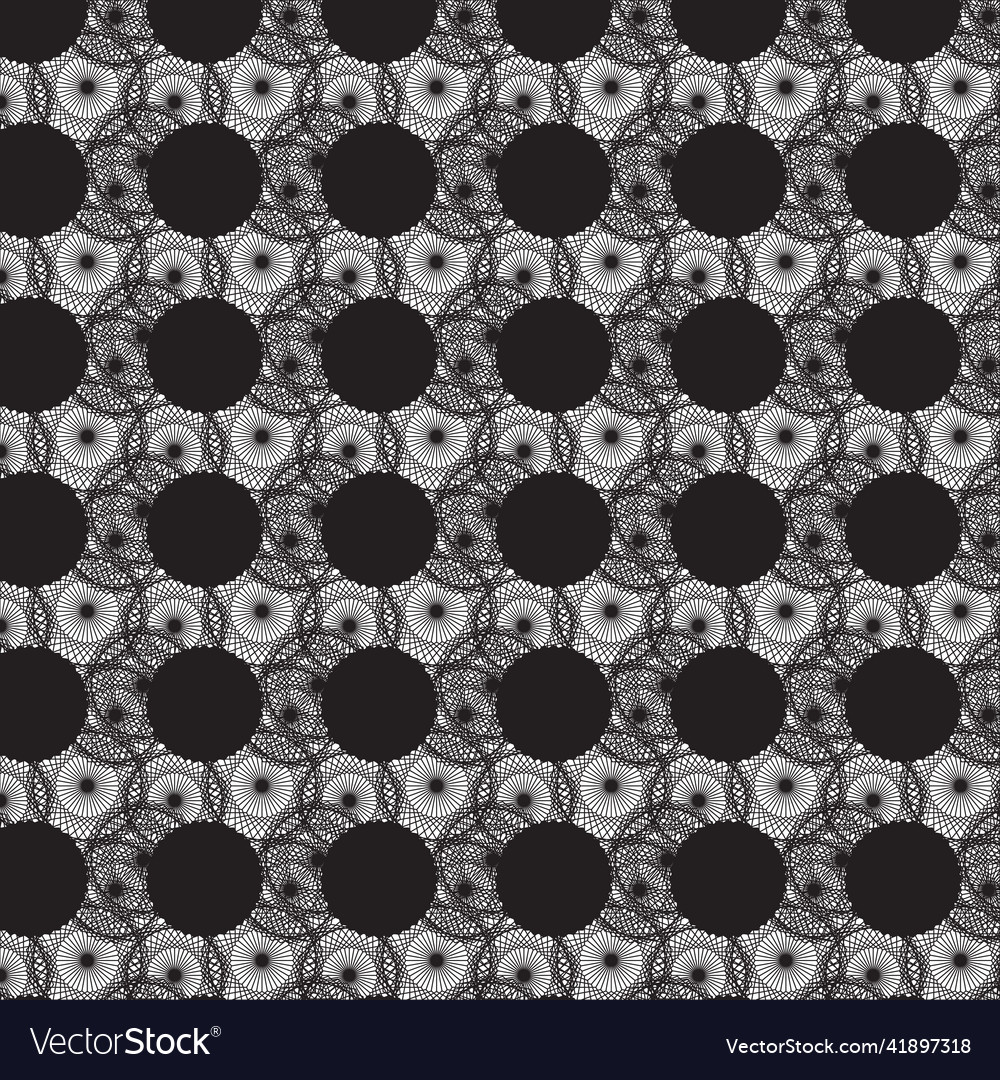 Seamless pattern of circles and gears vector image Seamless pattern of circles and gears