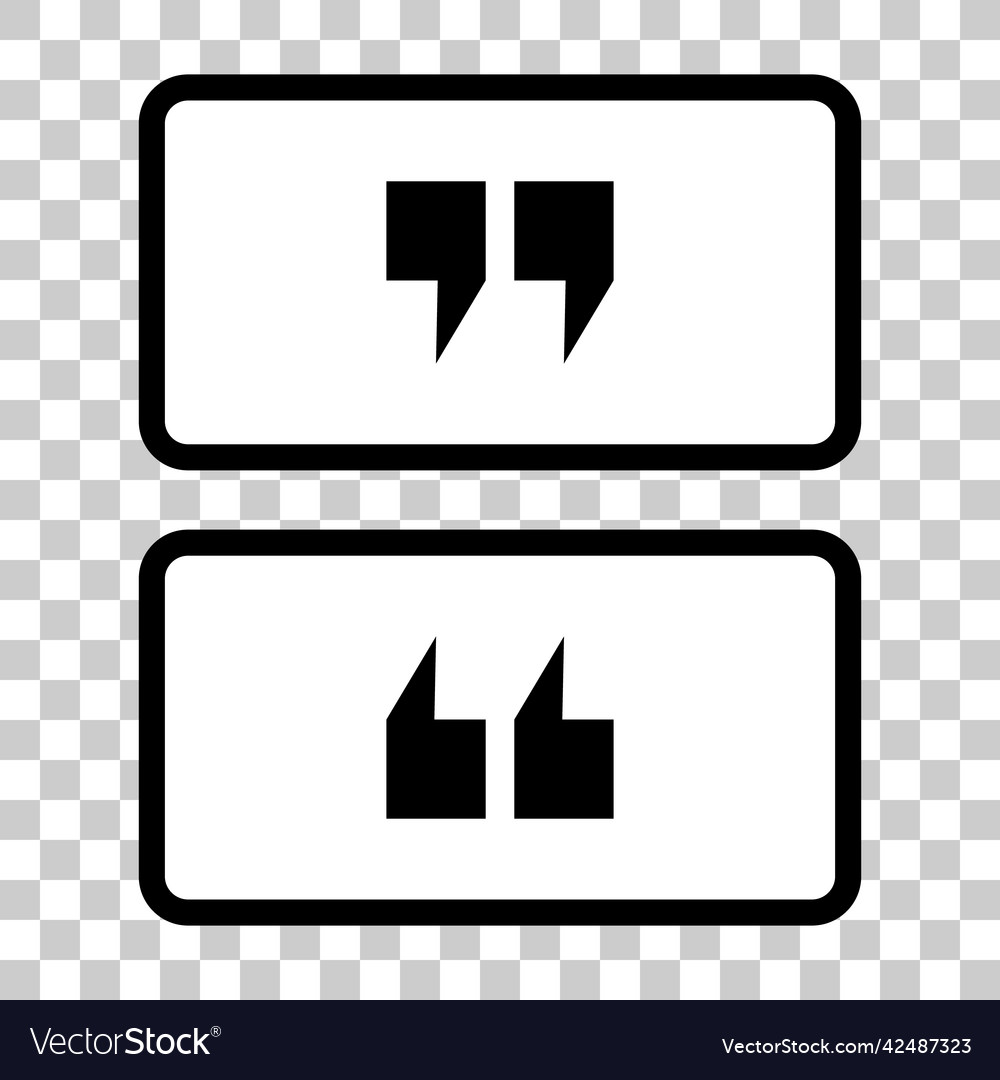 A box icon with double quotation marks