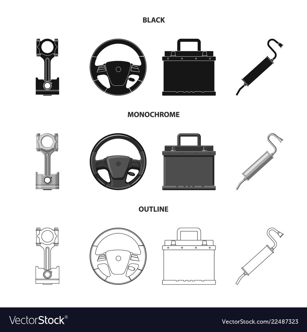 Auto and part symbol Vector Image Auto and part symbol