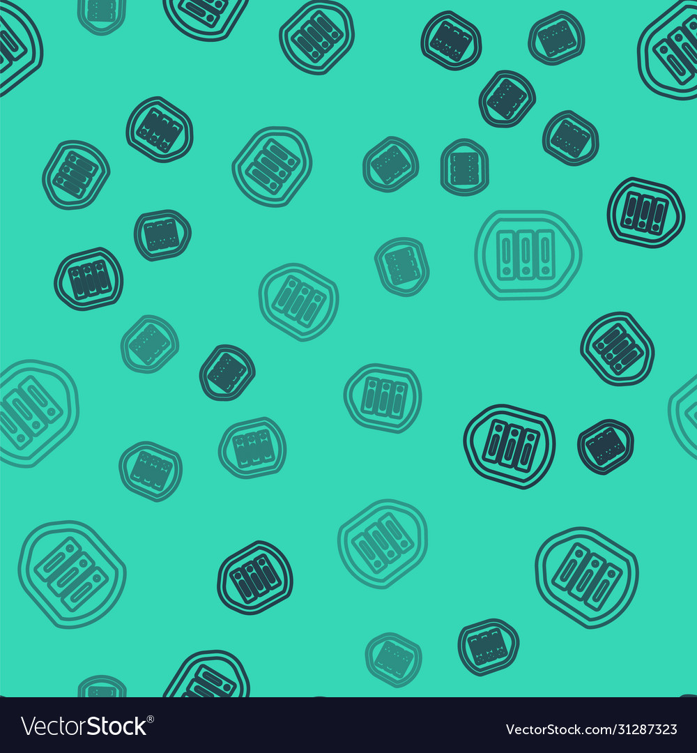 Black line server with shield icon isolated vector image Black line server with shield icon isolated