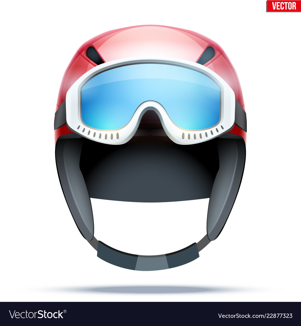 Classic ski helmet with goggles