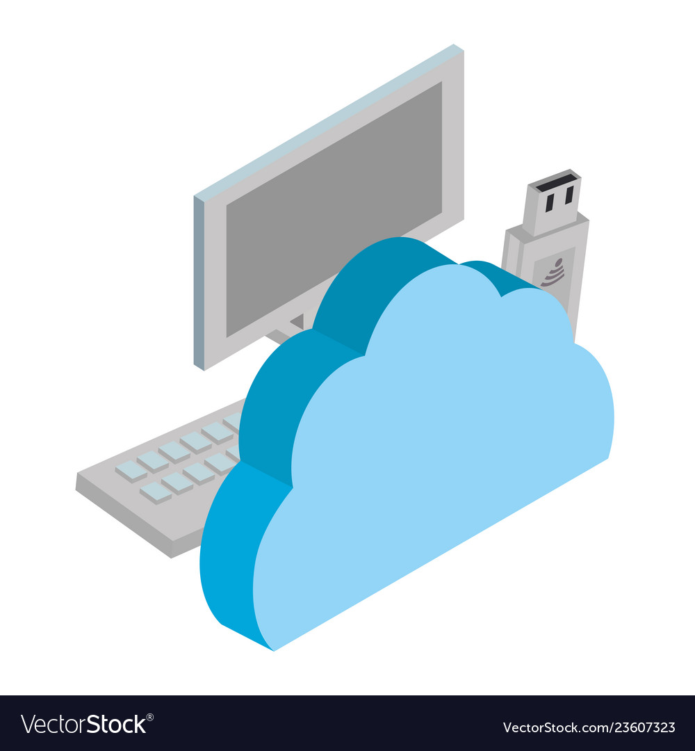 Cloud computing technology Vector Image Cloud computing technology