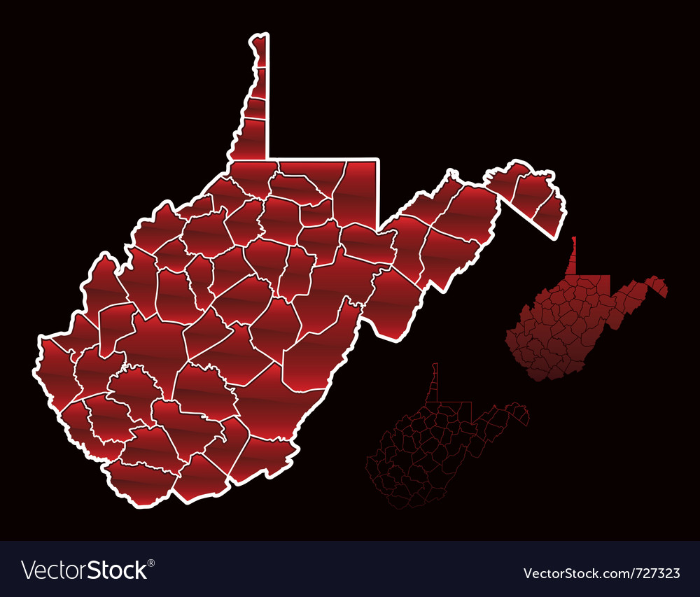 Counties of west virginia Royalty Free Vector Image