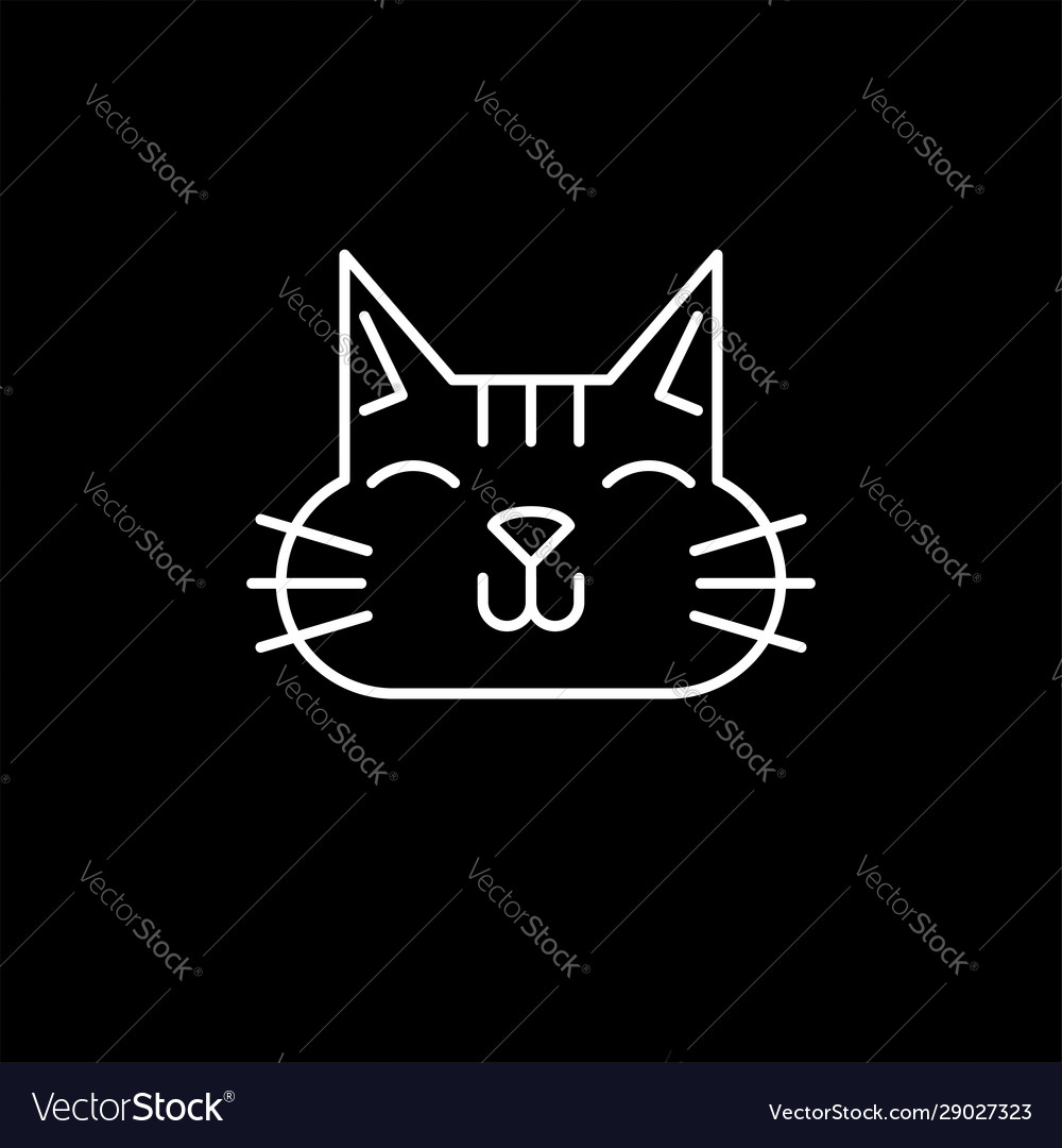 Cute cat icon Royalty Free Vector Image - VectorStock