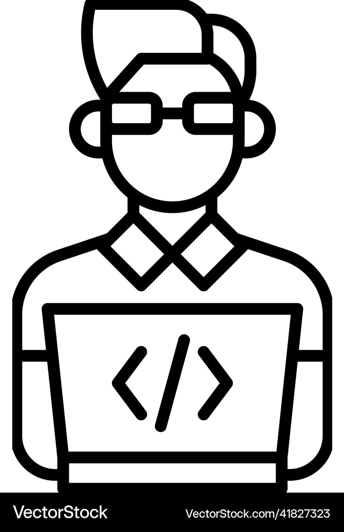 Developer icon defi related Royalty Free Vector Image