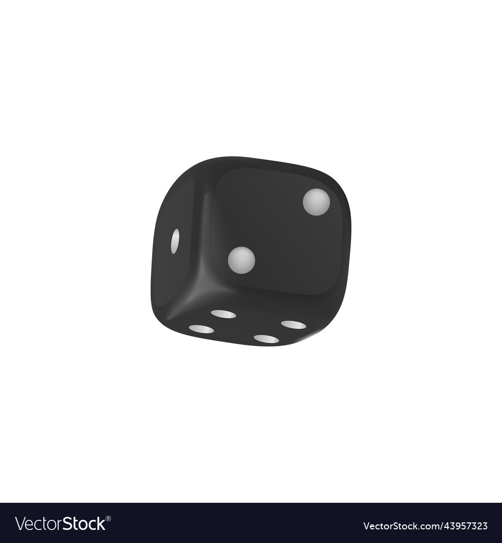 Dice black block cube with spots template