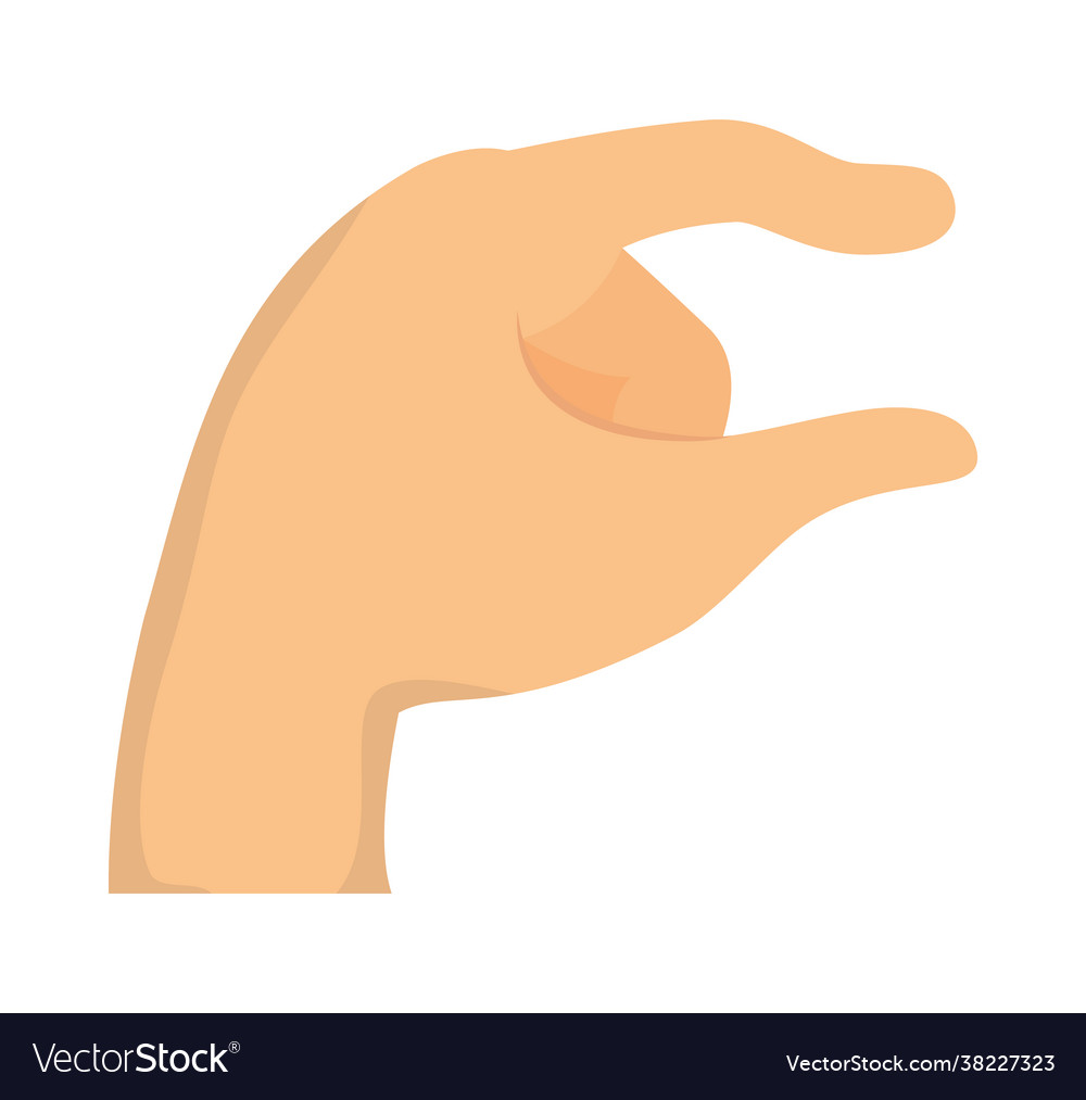 Hand showing little bit Royalty Free Vector Image