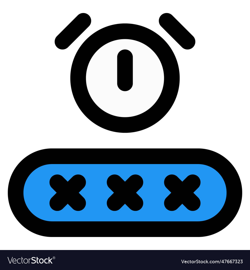 One time passcode use for single login Royalty Free Vector