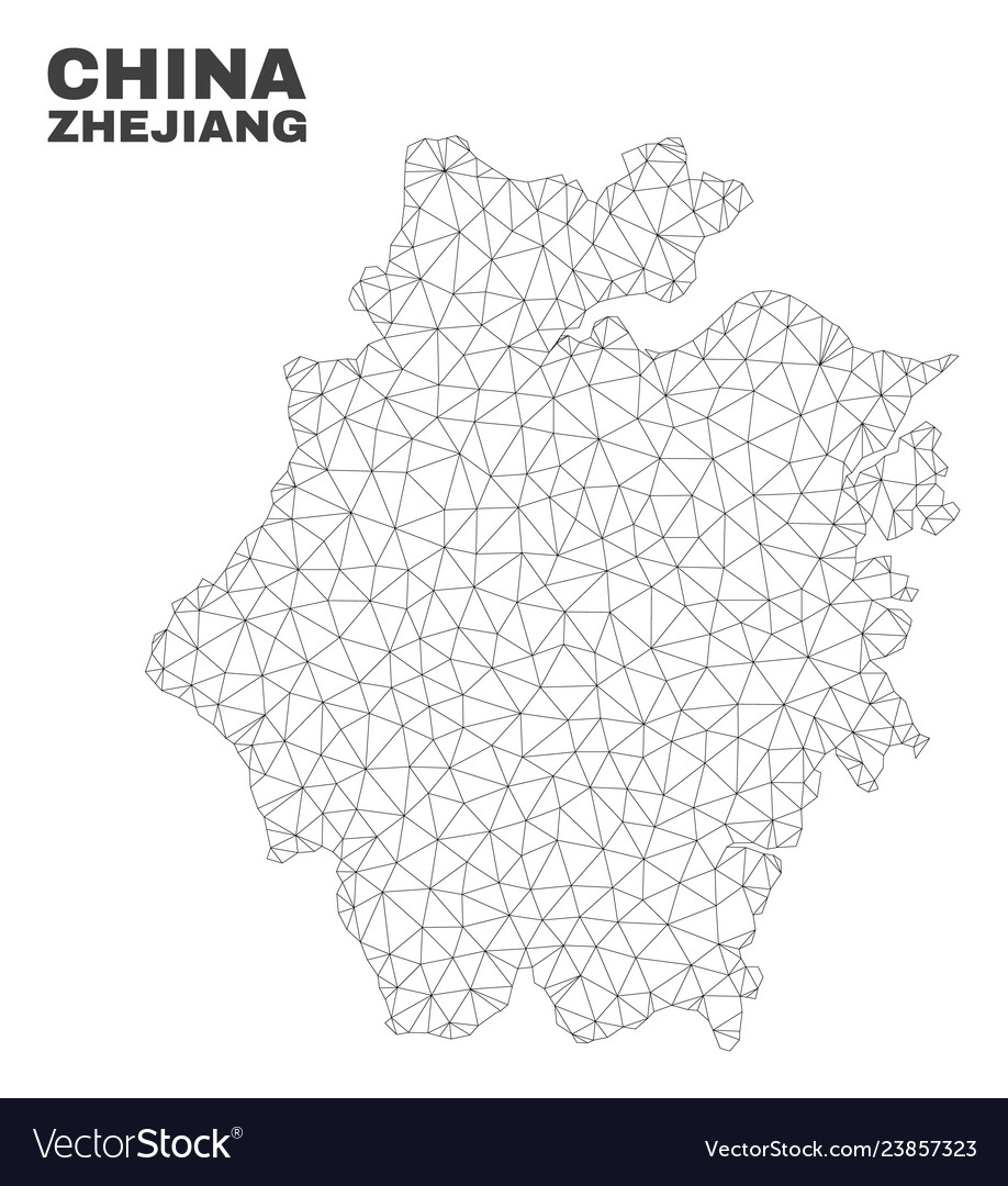 Polygonal mesh zhejiang province map