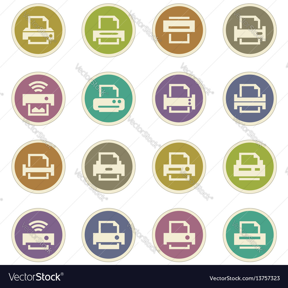 Print icons set