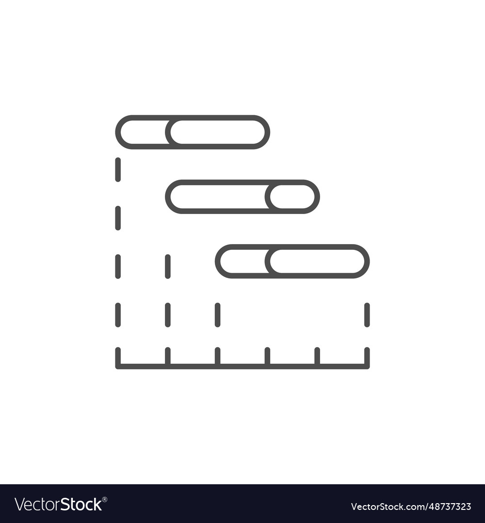 Project timeline line outline icon Royalty Free Vector Image