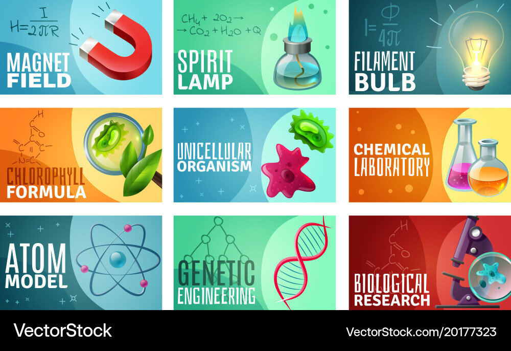 Free Printable Science Vector Science set Royalty Free Vector Image - VectorStock