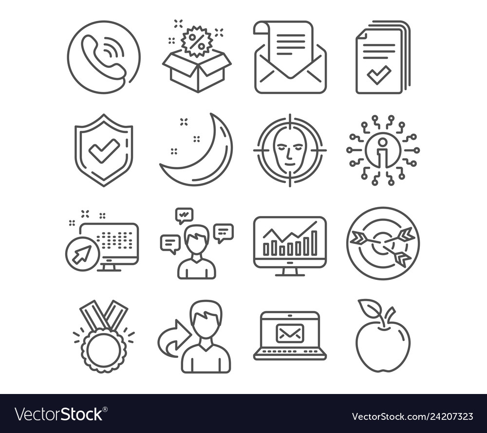 Set handout conversation messages and targeting vector image Set handout conversation messages and targeting