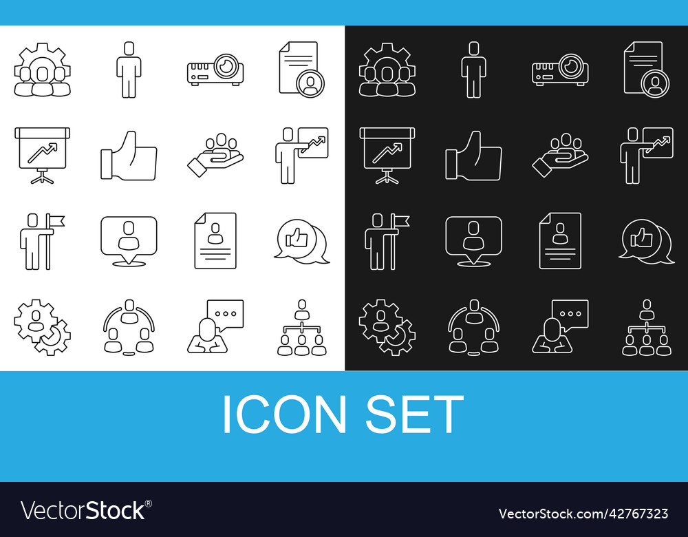 Set line hierarchy organogram chart hand like vector image Set line hierarchy organogram chart hand like