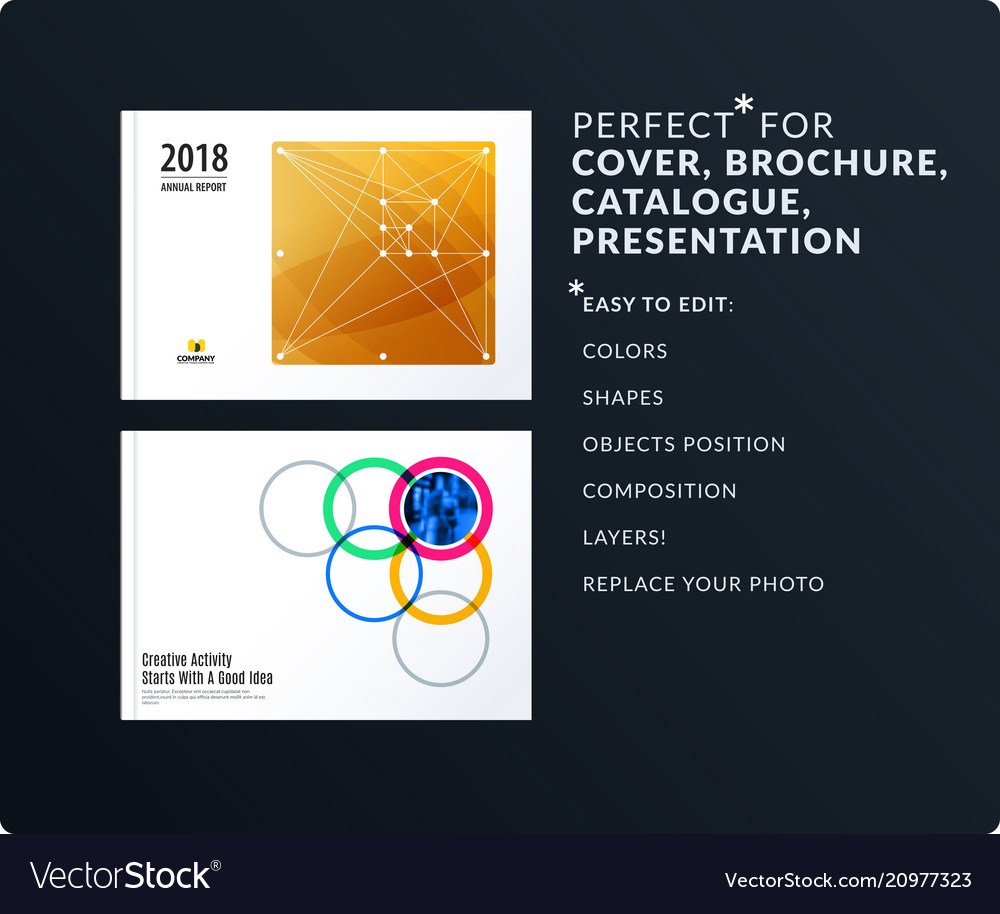 Smooth design presentation template with colourful vector image Smooth design presentation template with colourful