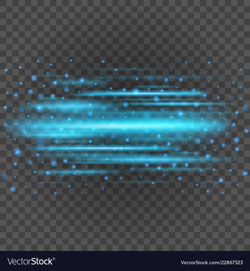 Smooth light blue lines on transparency background vector image Smooth light blue lines on transparency background