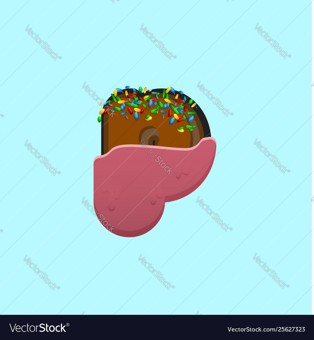 Sweet character from a fontset vector image Sweet character from a fontset