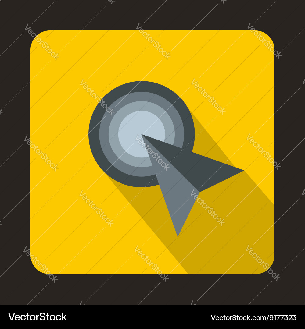 Work with cursor icon flat style Royalty Free Vector Image