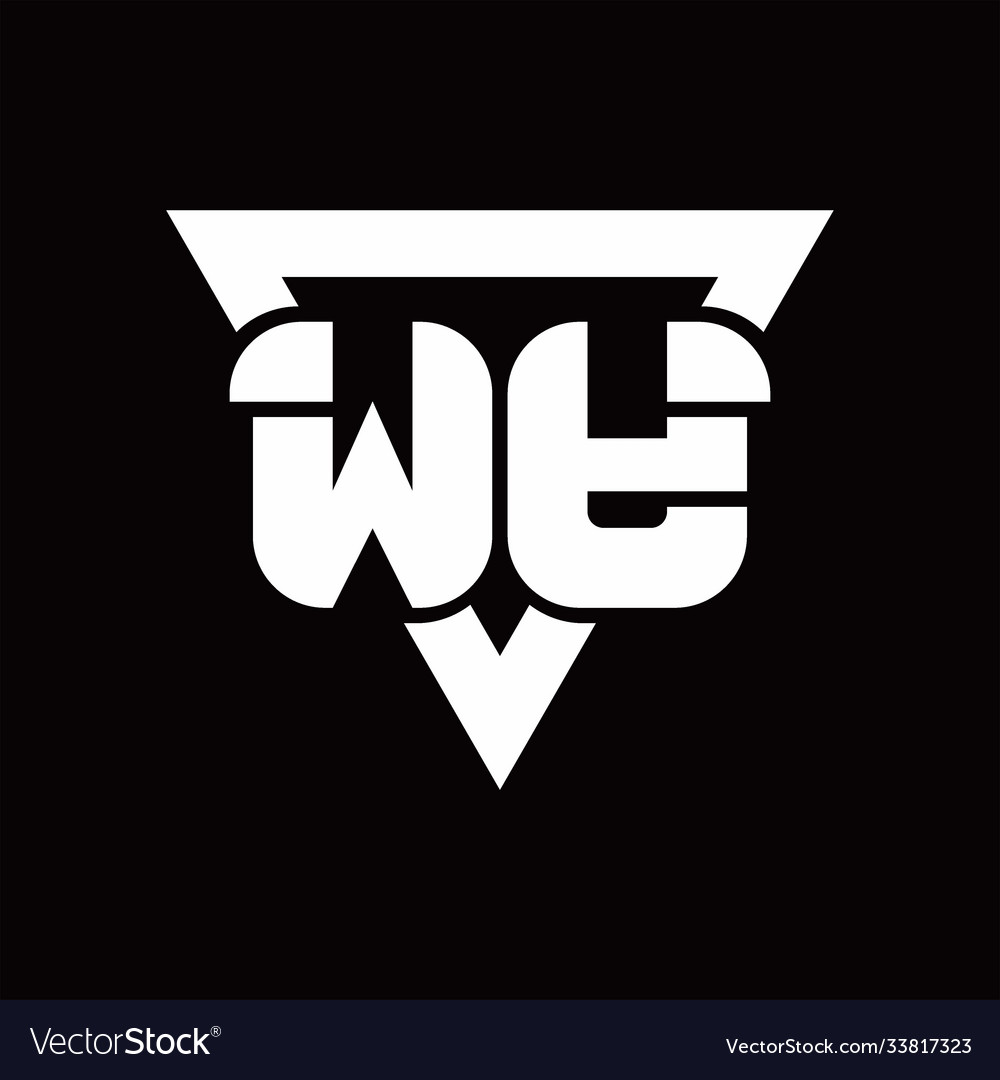 Wy logo monogram with triangle shape rounded