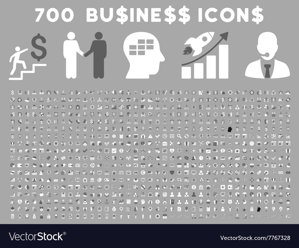 700 flat business icons