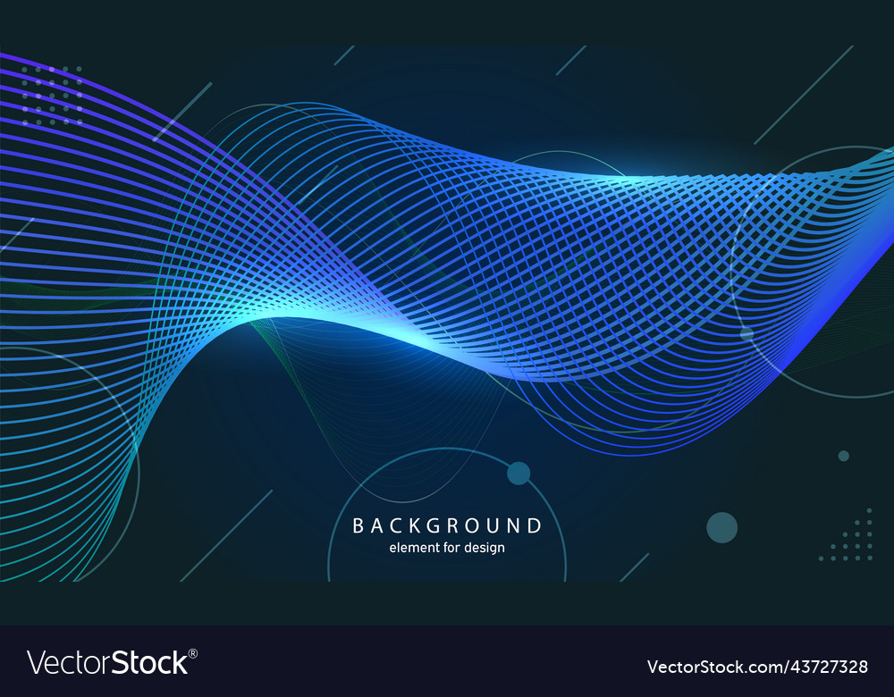 Abstract wave background element for design