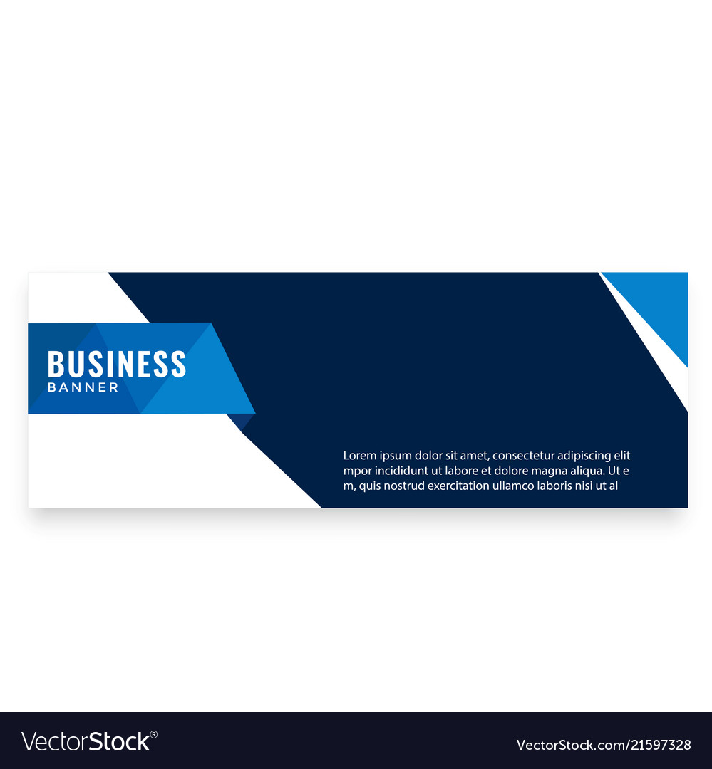 Blue design modern business banner image Vector Image