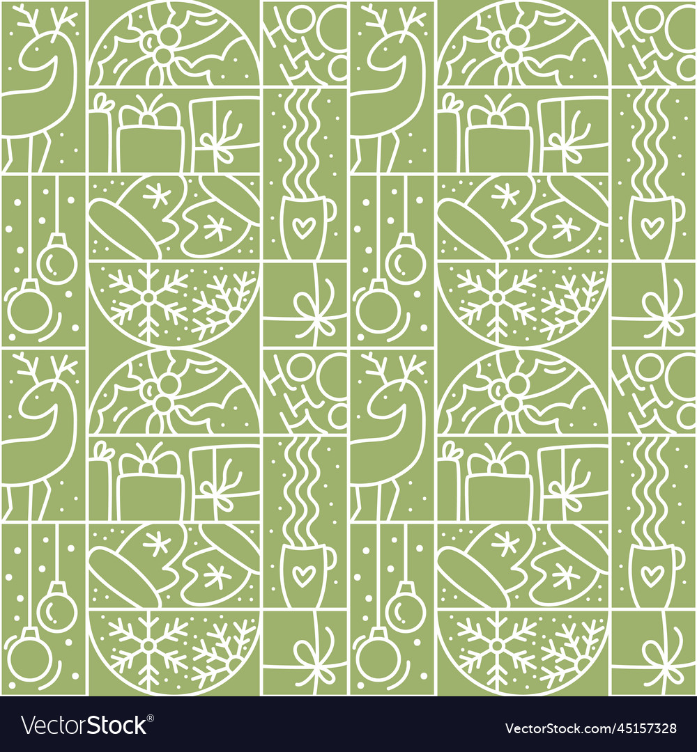 Christmas logo advent seamless pattern snowflake vector image Christmas logo advent seamless pattern snowflake