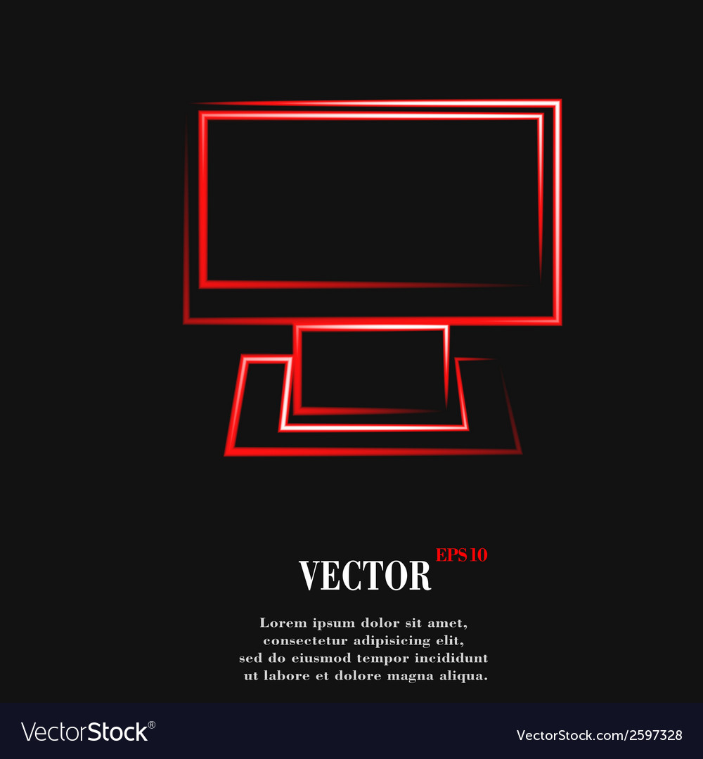 Computer flat modern web button and space for your