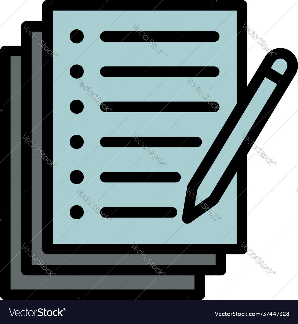 Film script icon outline style Royalty Free Vector Image