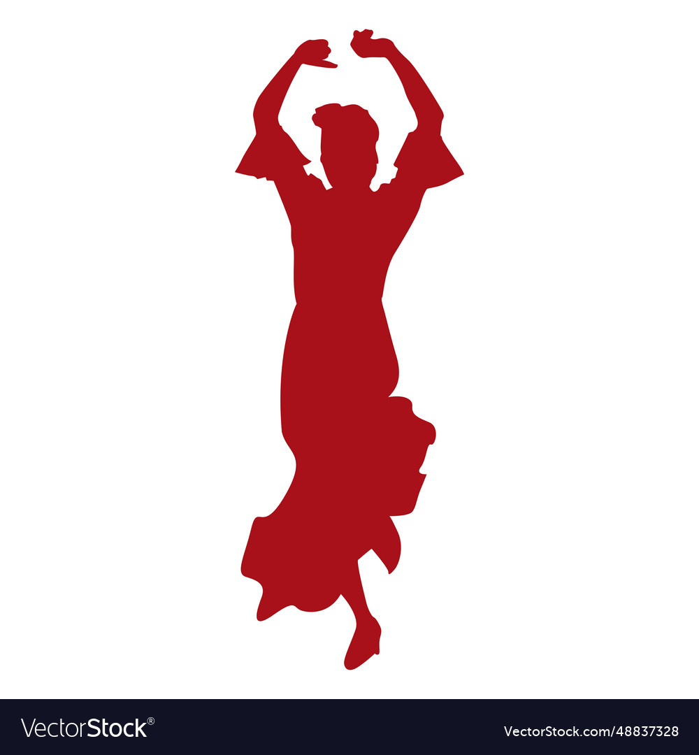 Flamenco dancer silhouette Royalty Free Vector Image