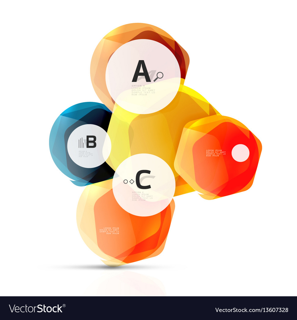 Geometrical hexagons abstract background vector image Geometrical hexagons abstract background