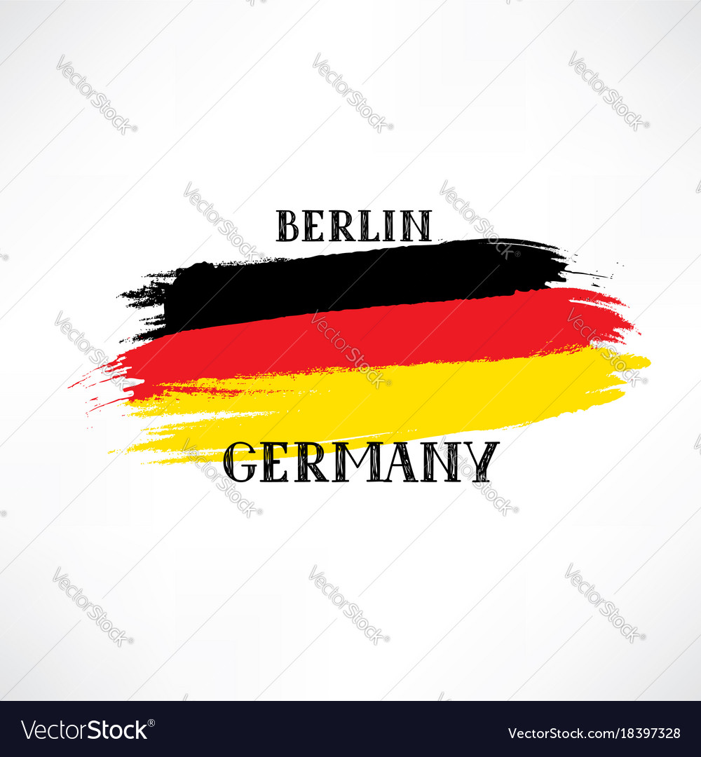 German flag with handwritten lettering germany